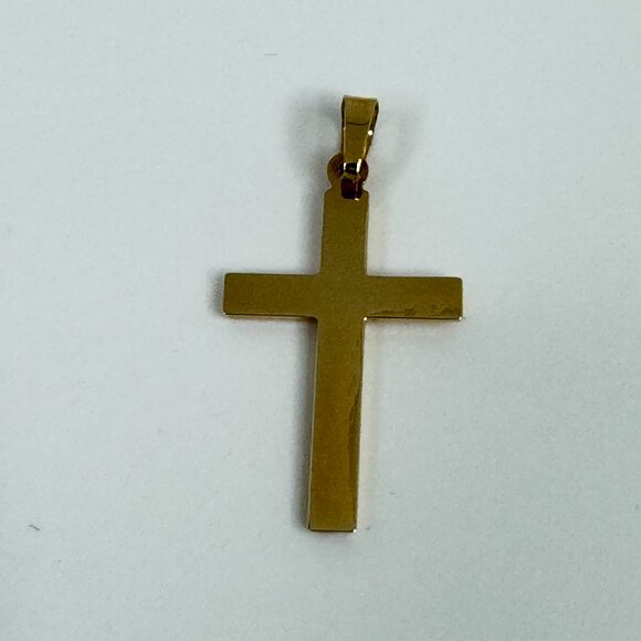 1-inch 14KT Gold Lined Inner Cross Pendant. NWOT - Picture 3 of 3